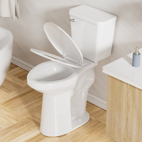 SUPERFLO 21" Extra Tall Toilet Elongated Two Piece Toilet with Powerful 1.28GPF Flush Tall